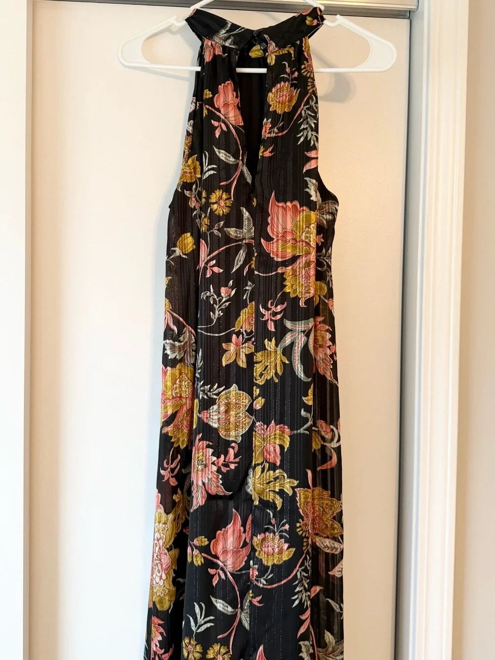 Luxology Black Floral Maxi Dress with Multicolor Blooms - Picture 2 of 5